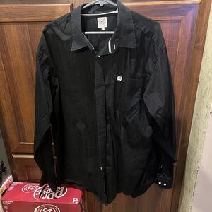 Cinch Men's Dark black button down shirt